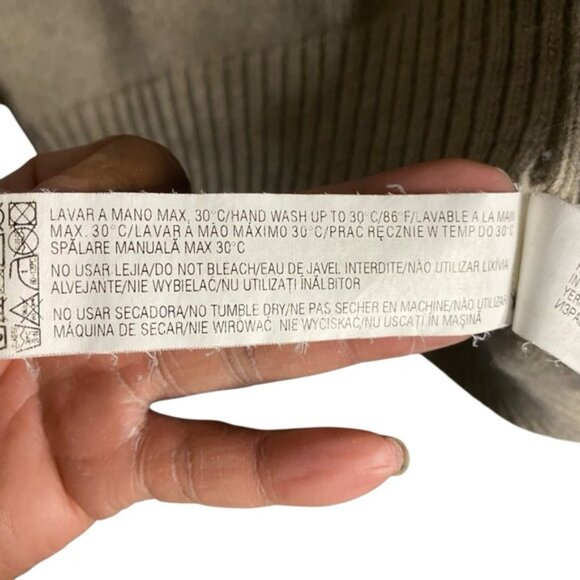 Zara Man Tan Shawl Collar Knit Sweater - Picture 8 of 9